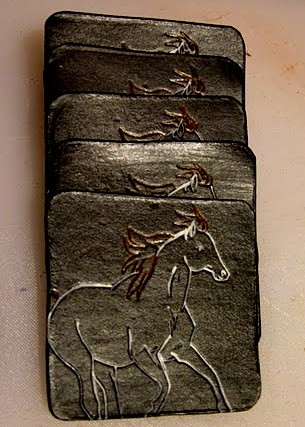 Running Horse Coasters, Set of 5