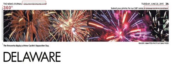 237th News Journal Panorama-SeparationDayFireworks