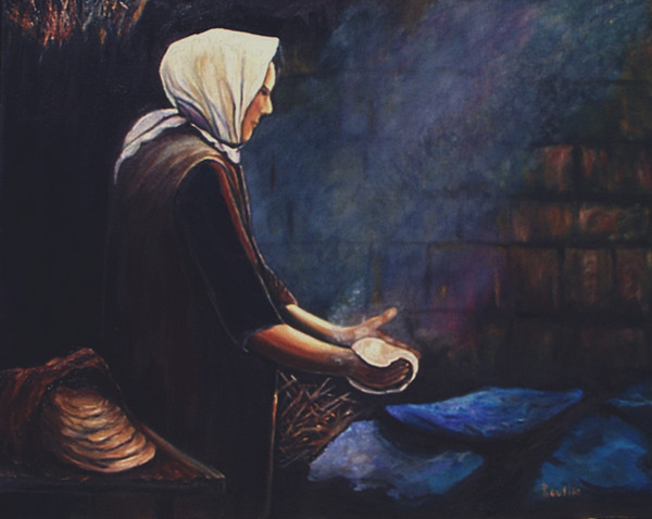 Woman Making Bread