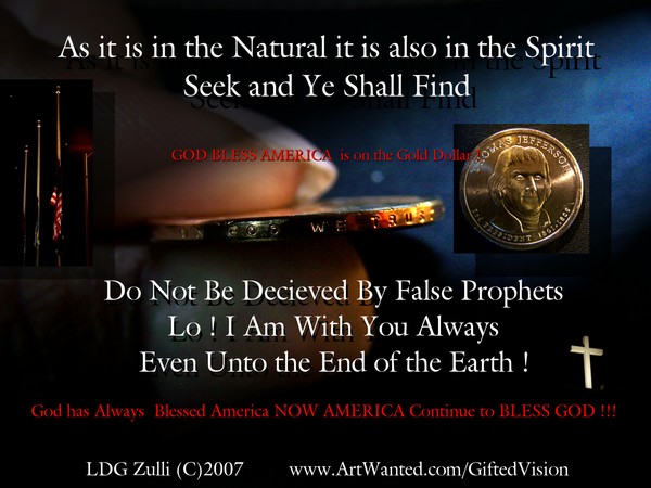 SEEKING IN GOD WE TRUST 