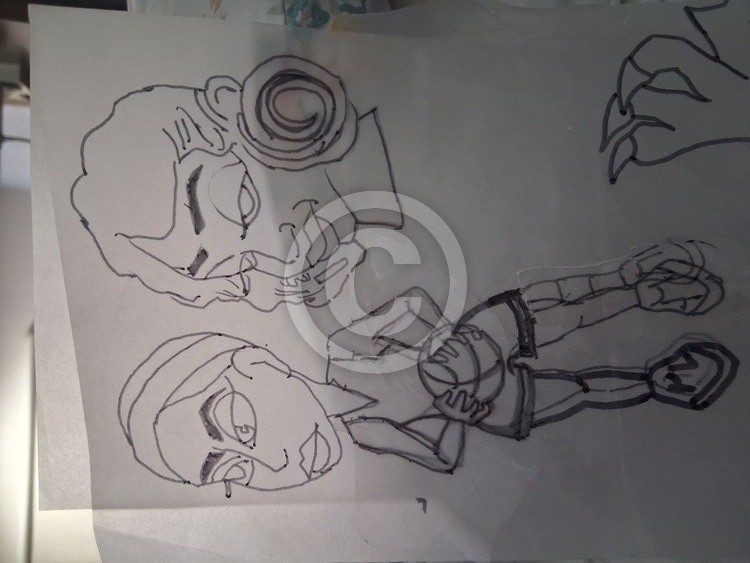 AR5/Angel Reese. 8.5x11 sketch.
