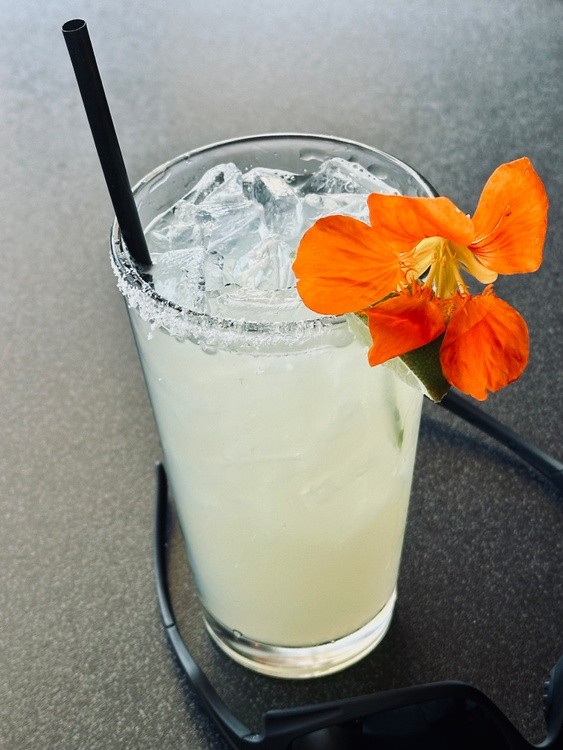 Cocktail with Nasturtium