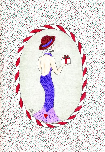 Red Hat Christmas Mermaid
