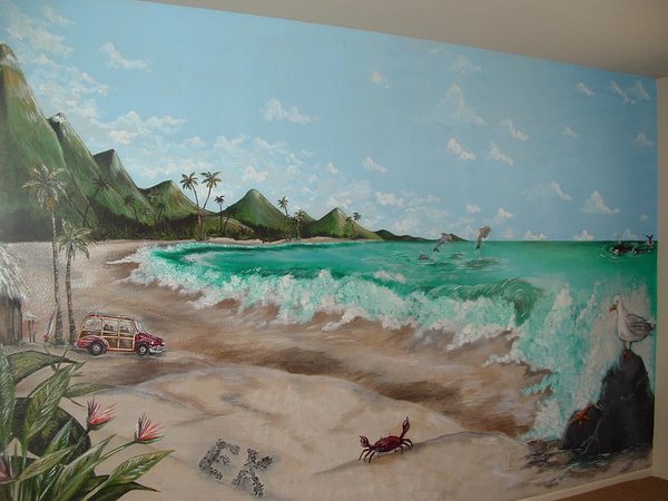 Whimsical Beach scene