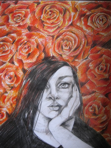 AMONG RED ROSES.......