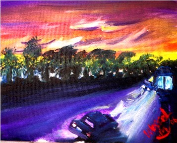 an evening drive