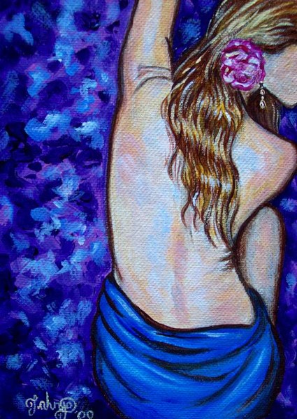 Lady With Rose in Her Hair