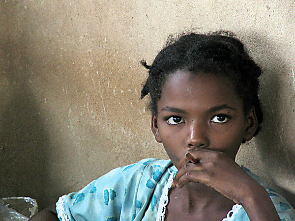 Pretty girl with pencil