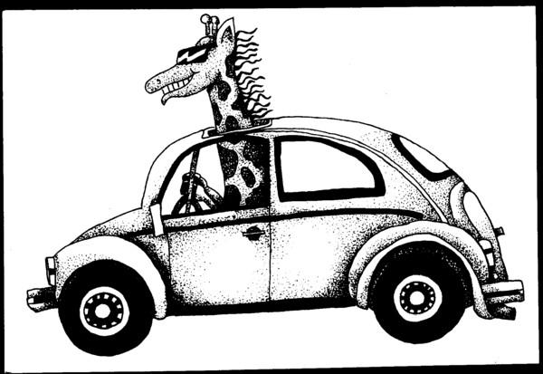 giraffe in a hurry