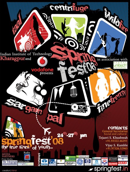 iit kharagpur spring fest poster