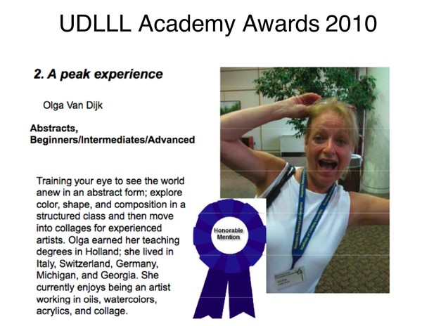HONORABLE MENTION as an Art Instructor!