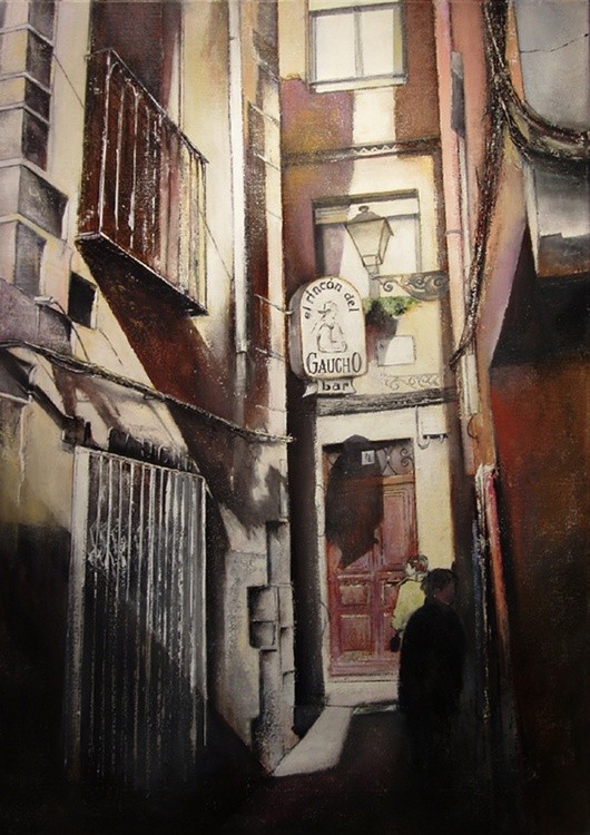leon-El gaucho-calle azabachería - 70x55 cms 2005