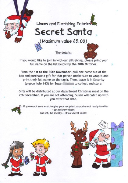 Secret Santa for John Lewis Norwich