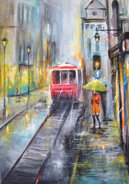 Rain in city