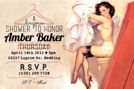 Lingerie Shower Invite