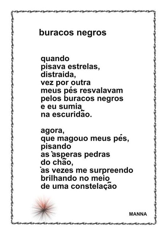 POESIAS E POEMAS- BURACOS NEGROS