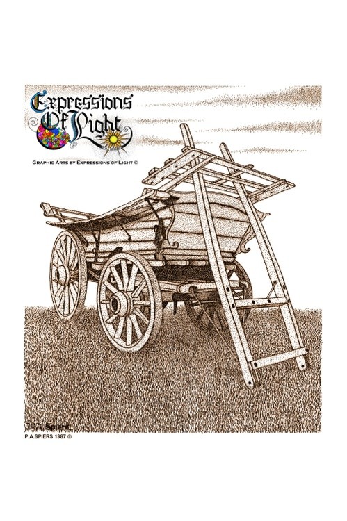 ExpoLight-Graphic-Arts-Hay-Wagon-1987-0001 (Pen-&-Ink-Sepia-SP)