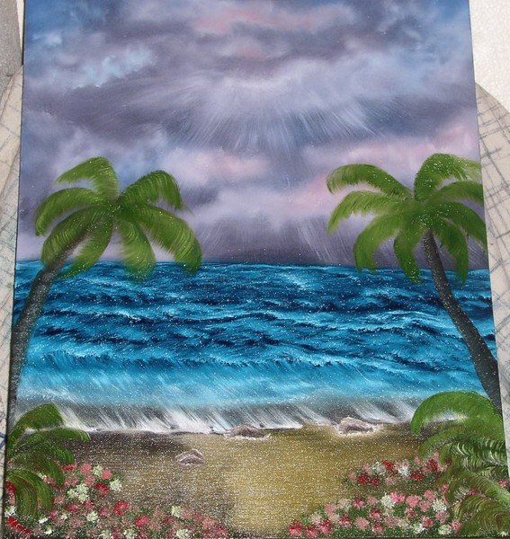 Moonlit beach