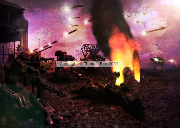 Mechwarrior Grungy Poster Type
