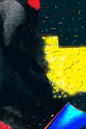 yellow in black