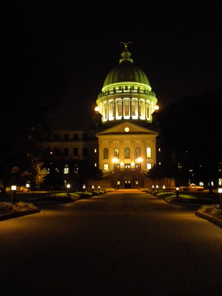 Jackson's capitol by night