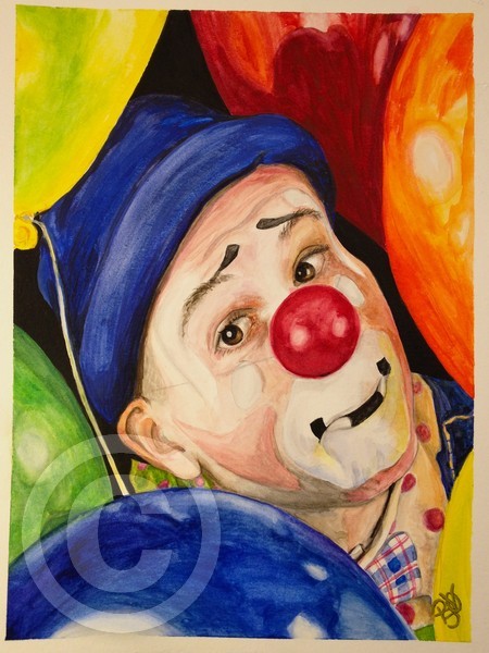 Watercolor Clown #5 Sean Carlock