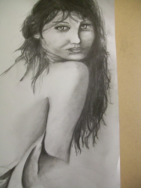 girl in charcoal