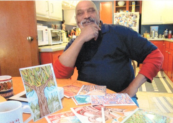 Cavin and his greeting cards