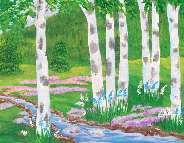7 Birch trees
