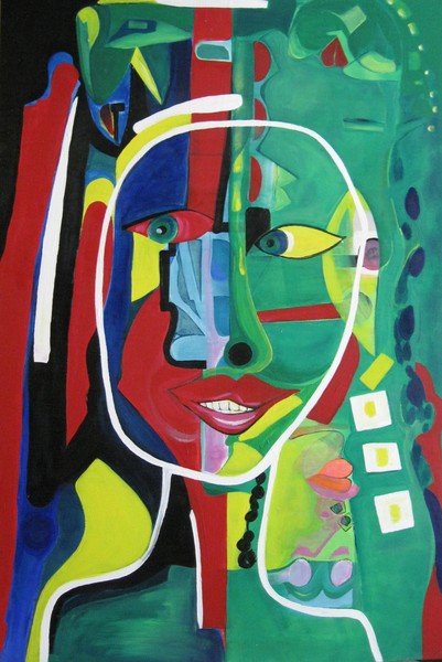 Delores Flower: Original Acrylic Abstract Painting