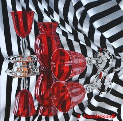 Reflections in Red  by K Henderson