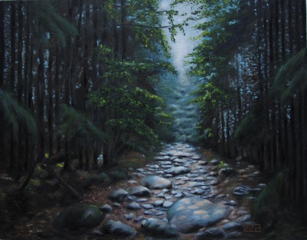 2012_Cestou na Plesne jazero(olej na platne, 57x44