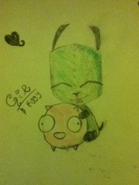 Gir loves piggy