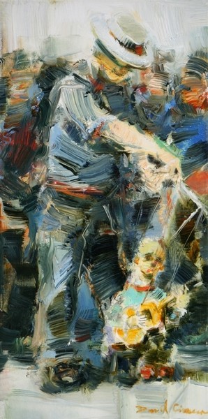 Puppeteer 60 x 30 cm oil on linen