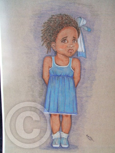 chocolate baby 1 blue dress