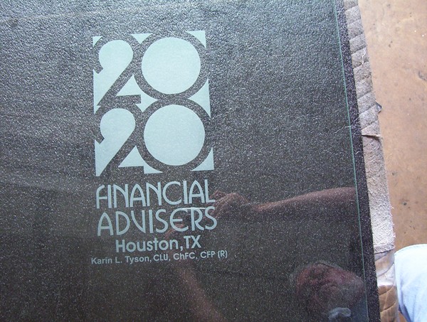 commercial logo/door