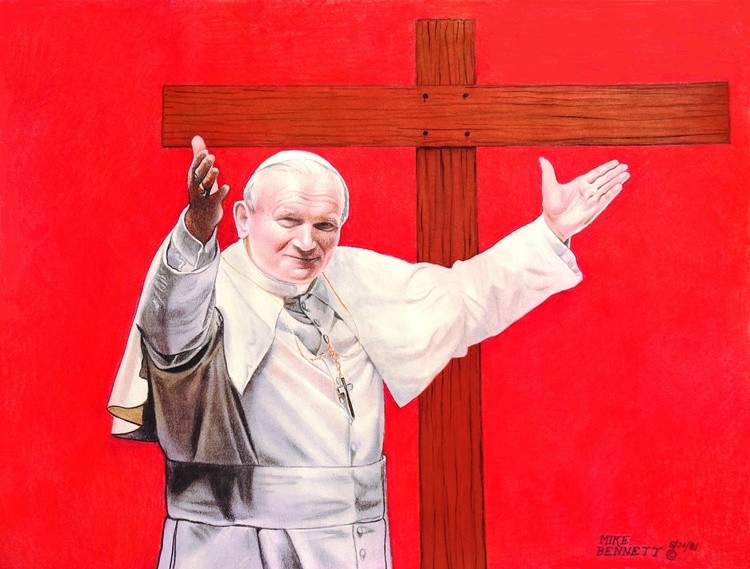 Pope John Paul II with Cross