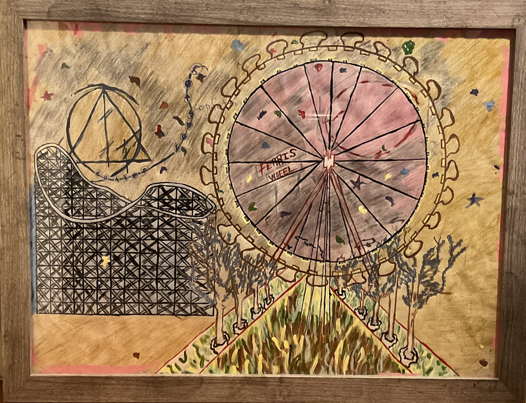 Amusement Celebration 18’’ by 24’’$380.00 mixed media