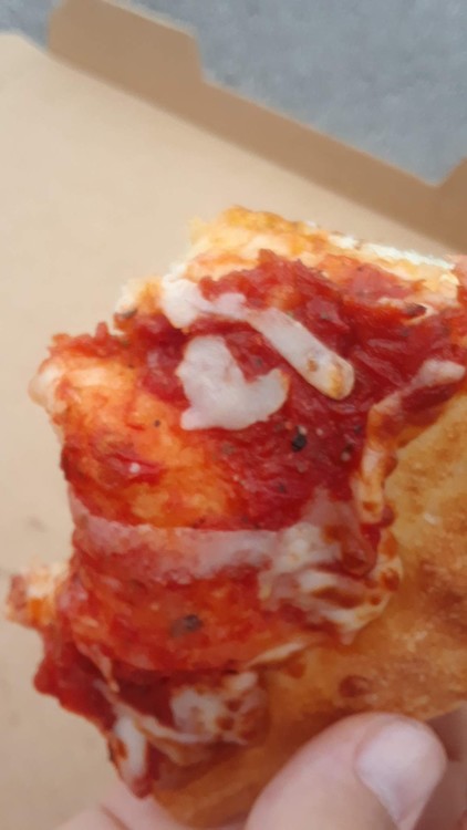 I see hearts everywhere- a pizza heart