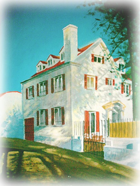 House in shadows