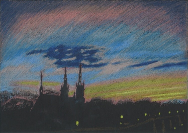 Sky. Vysehrad. Prague