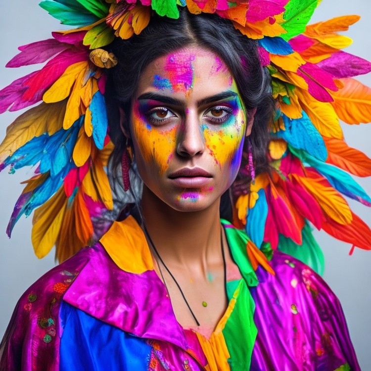 Indian-chuva of colors 0