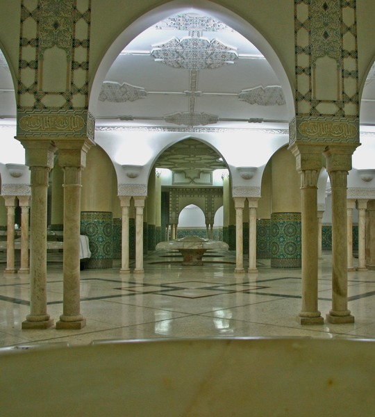 Inside the Mosque of Hassan II