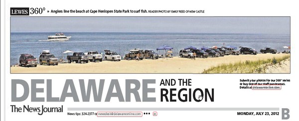 59th News Journal Panorama-Anglers on the Beach