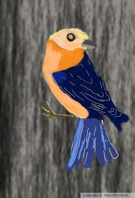 Bluebird on a Tree  P286