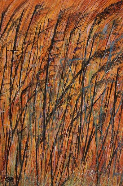 Reeds in the Wind. Orange