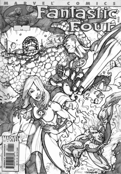 fantastic 4 fan art pencils