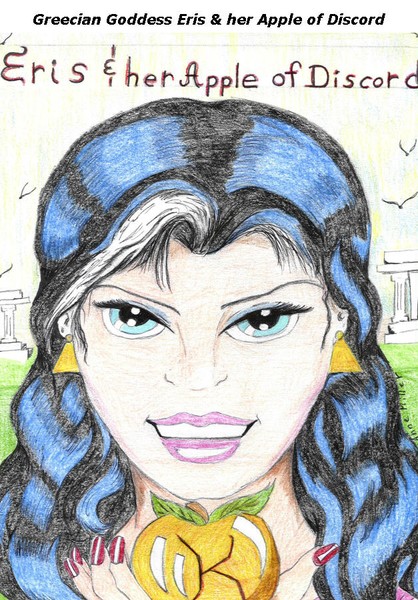 Greecian Goddess Eris & her Apple of Discord