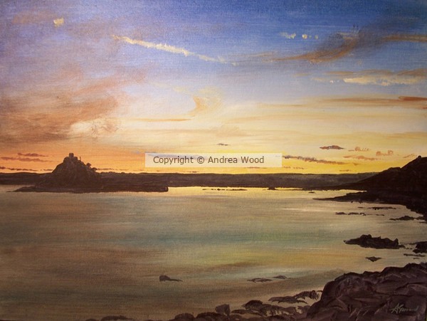 underpainting of St. Michael's Mount