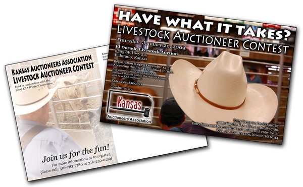 Auctioneer Contest Postcard